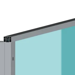 Madlo 60x40mm pre sklo 8-17,5mm, hliník, L-5000mm Madlo 60x40mm pre sklo 8-17,5mm, hliník, L-5000mm